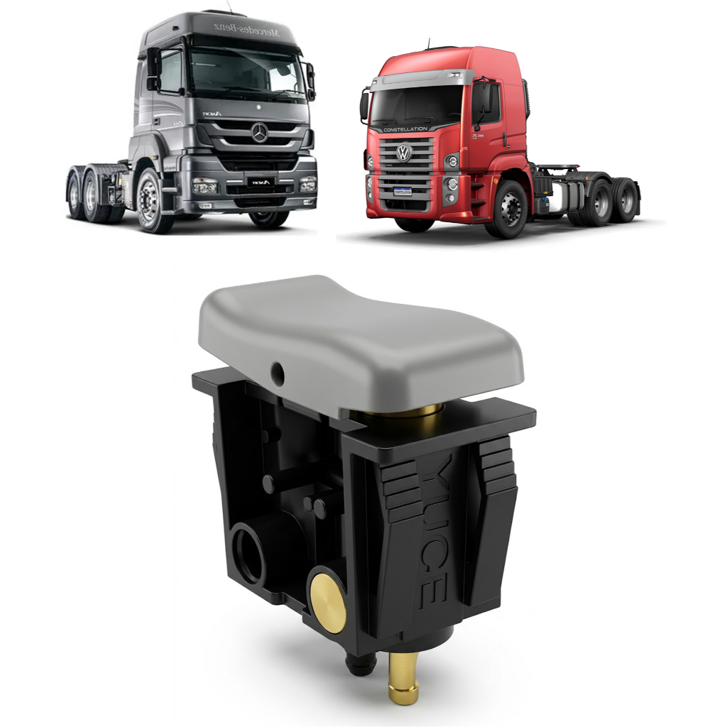 Botão Interruptor Válvula Regulagem Banco Ar Vw Constellation Ford Cargo Mb Axor