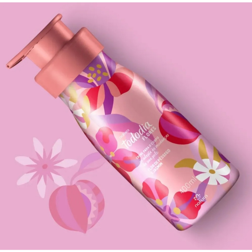 Natura - Creme Desodorante Nutritivo para o Corpo Tododia Flores Flor de Pêssego e Jasmim