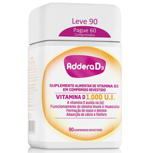 Vitamina D 1.000UI Addera D3 90 comprimidos
