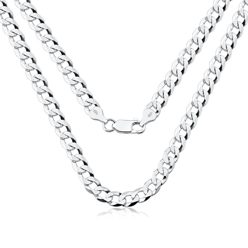 Corrente Masculina Grumet 60cm 6mm prata 925
