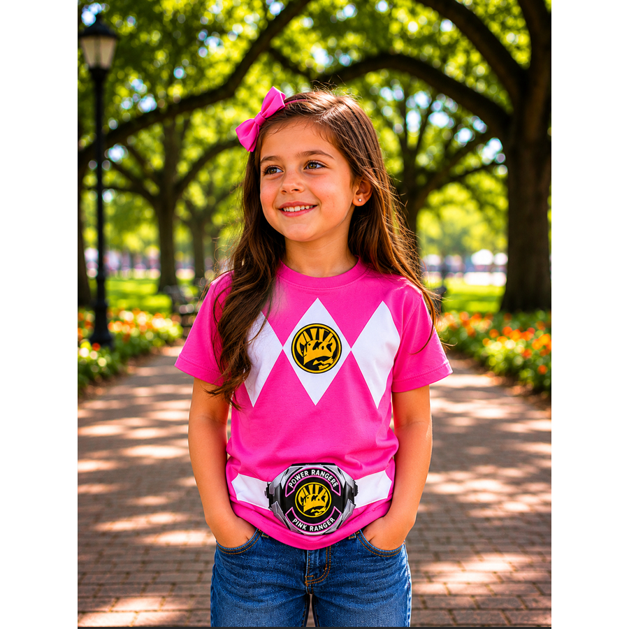 Camiseta Infantil Juvenil Feminino e Masculino Power Rangers Desenho Personagens Estampado