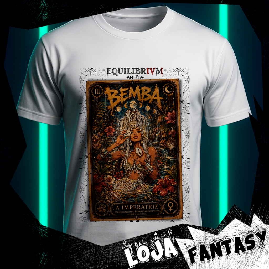 Camiseta Anitta - EQUILIBRIVM - Tarot Collection - Fantasy art - Dark Singles I