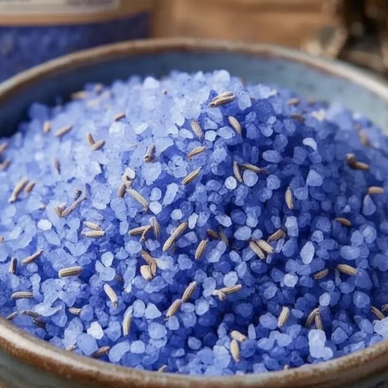 Sal Grosso com Anil e Lavanda | Limpeza Pesada e Proteção Energética de Arcanjo Miguel | 300g