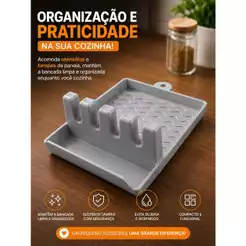 Descanso de Talheres e Tampa de Panela Cozinha Concha Espátula Fogão
