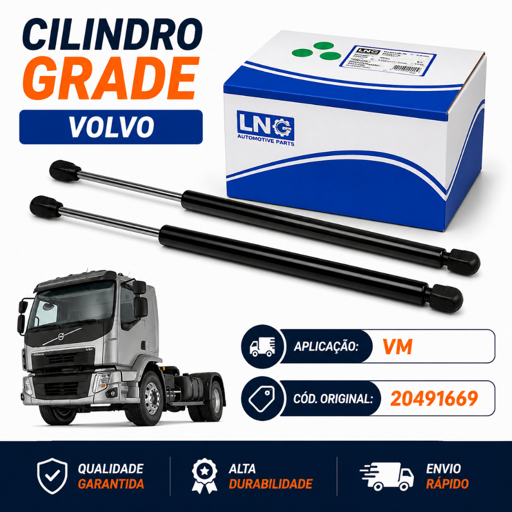 Par Amortecedor Grade Frontal Volvo Vm Cilindro Grade