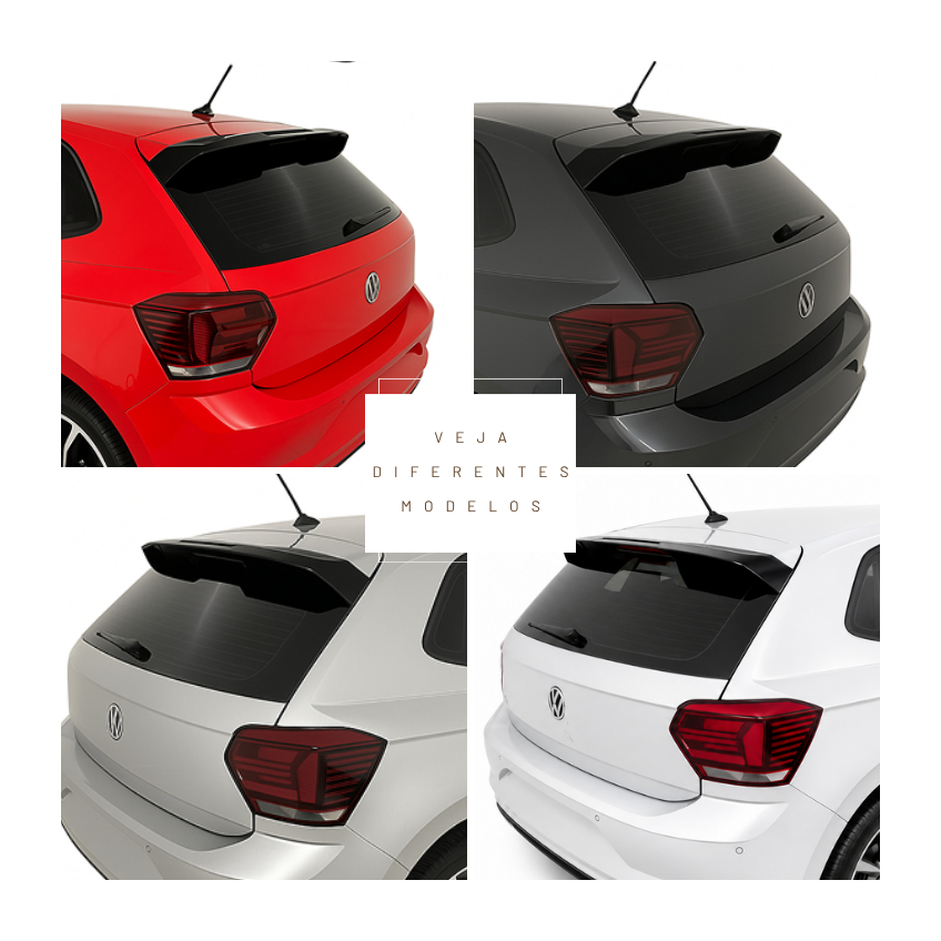 Aerofolio Spoiler Polo Gts Gti Msi Preto Piano Plástico Abs 2018 2019 2020 2021 2022 2023 2024 2025 2026 2027
