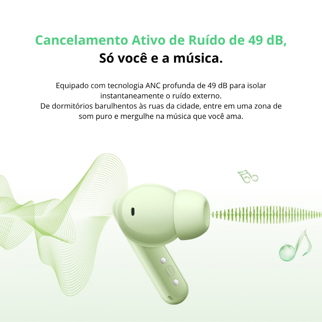 Fone De Ouvido Bluetooth Sem Fio Honor Earbuds A Pro Macaron Cancelamento De Ruído ANC Bateria 42h · foto 2