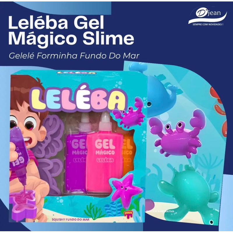 Gel Mágico Leléba Fundo Mar Brinquedo Infantil Criativo