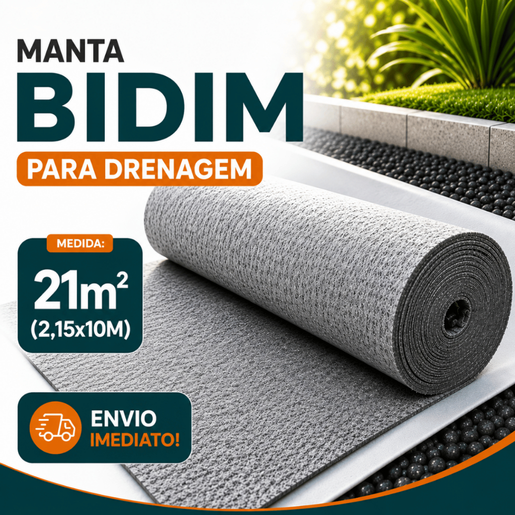 Manta Geotextil Bidim Para Drenagem 10M2 (2,30x4,40) Uso em Vasos, Floreiras e Jardins