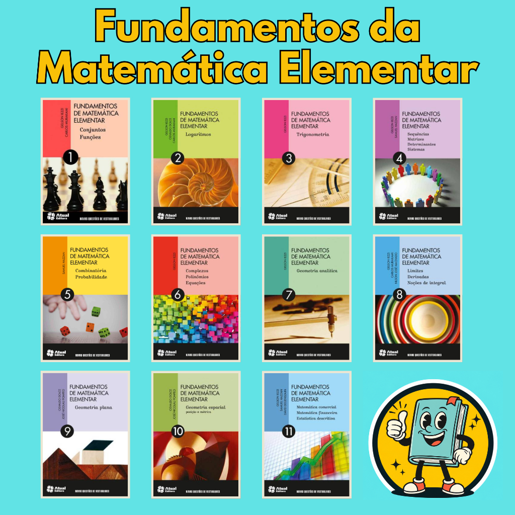 Fundamentos da Matemática Elementar (Vol. 1 ao 11) | Livreto (A5) | Encadernado | Colorido