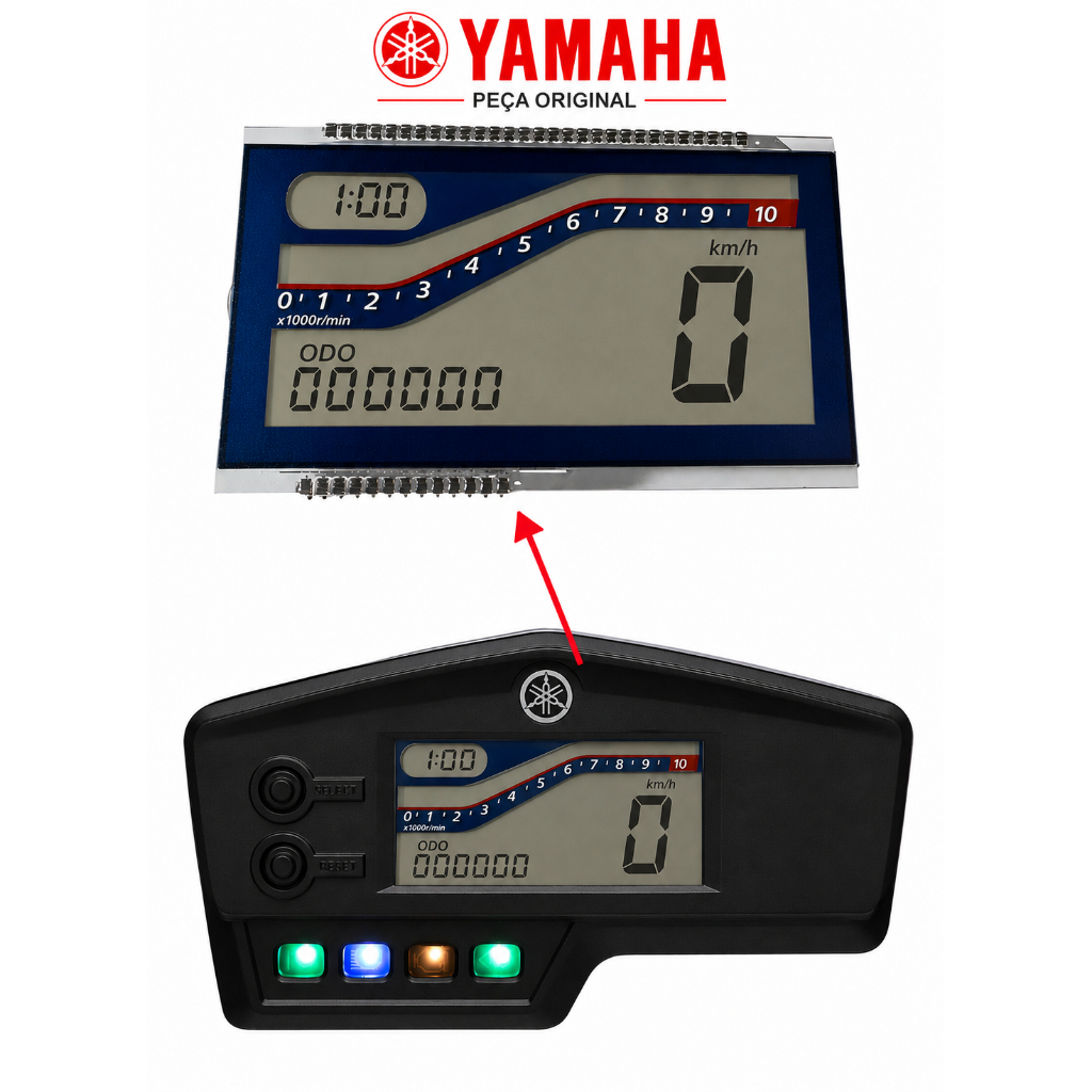 Display Lcd Painel Lander XTZ Yamaha 2008/2015 ORIGINAL