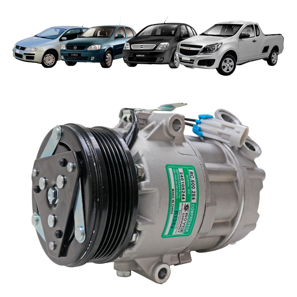 Compressor Corsa/ Meriva/ Montana/ Fiat Stilo/ Idea/ Palio/ Punto 1.8 2002 em diante