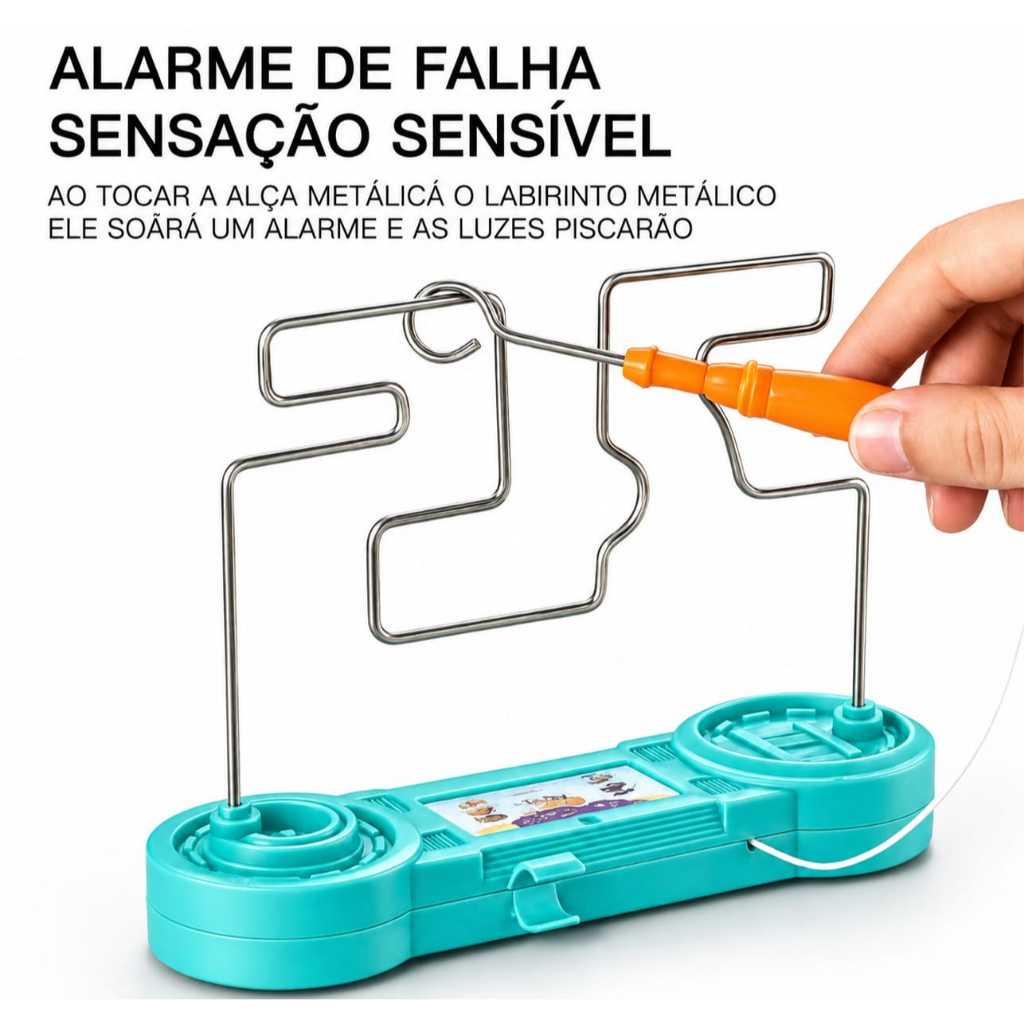 Jogo Mesa Desafio Labirinto Do Choque Brinquedo Com Som E Luz