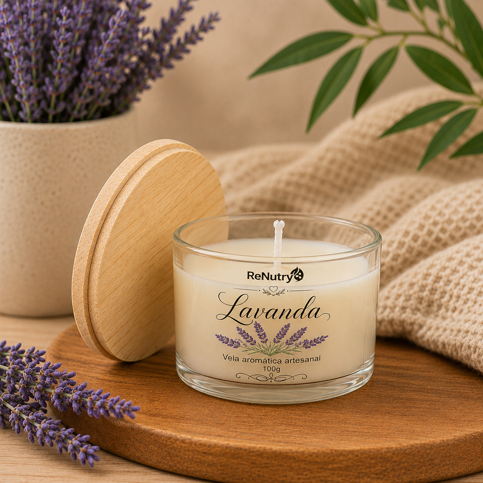 Vela Aromática Artesanal Várias Essências Premium 100/200g Pote Vidro Decoração Presente — imagem 2 de 2