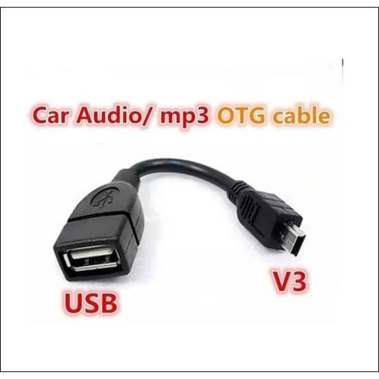 Cabo Otg V3 Adaptador Usb femea Tablet Celular Pendrive radios automotivos