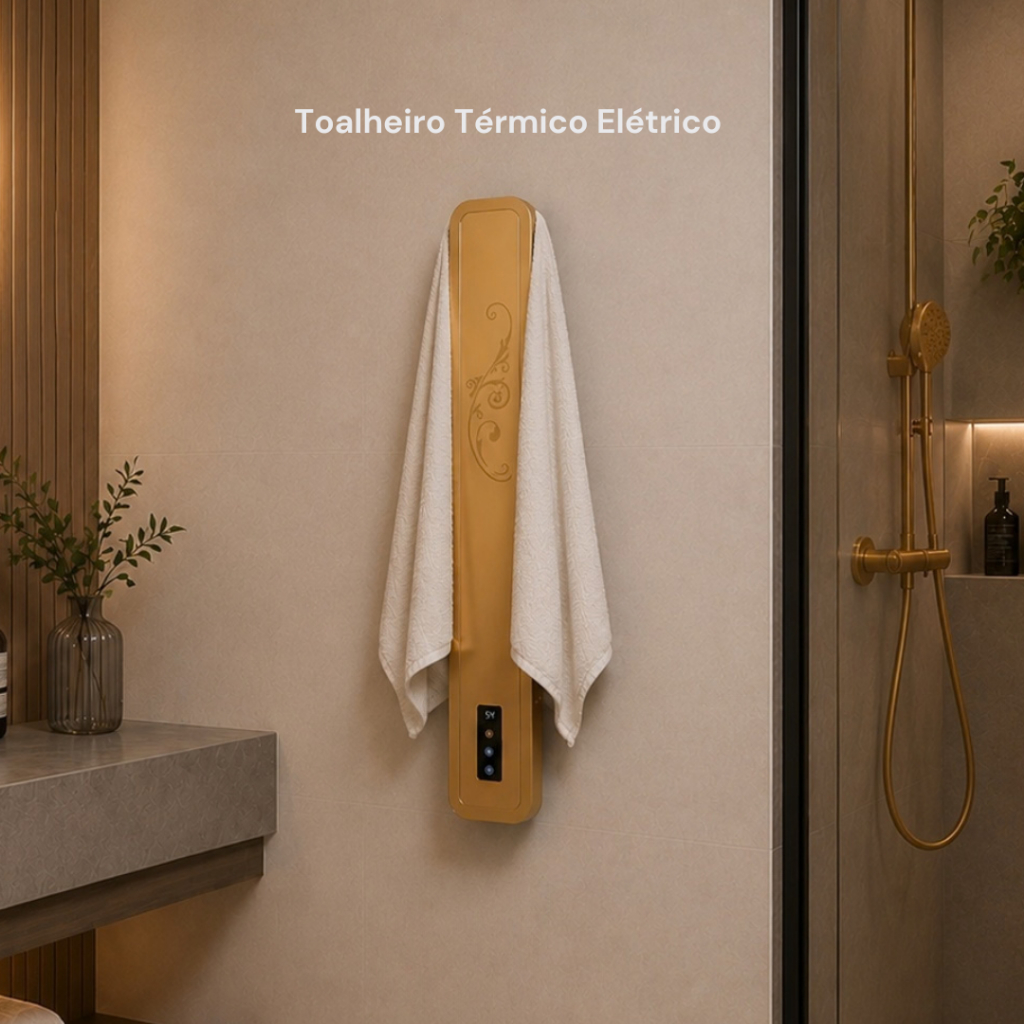 Aquecedor De Toalhas Elétrico Toalheiro Térmico Home Titânio