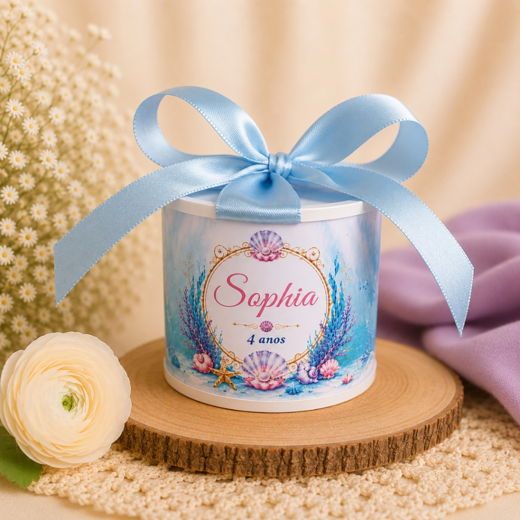 Tubolata Personalizada Tema Princesas 5x6 - Lembrancinha Aniversário, Mesversário e Festa Infantil com ou sem Tag