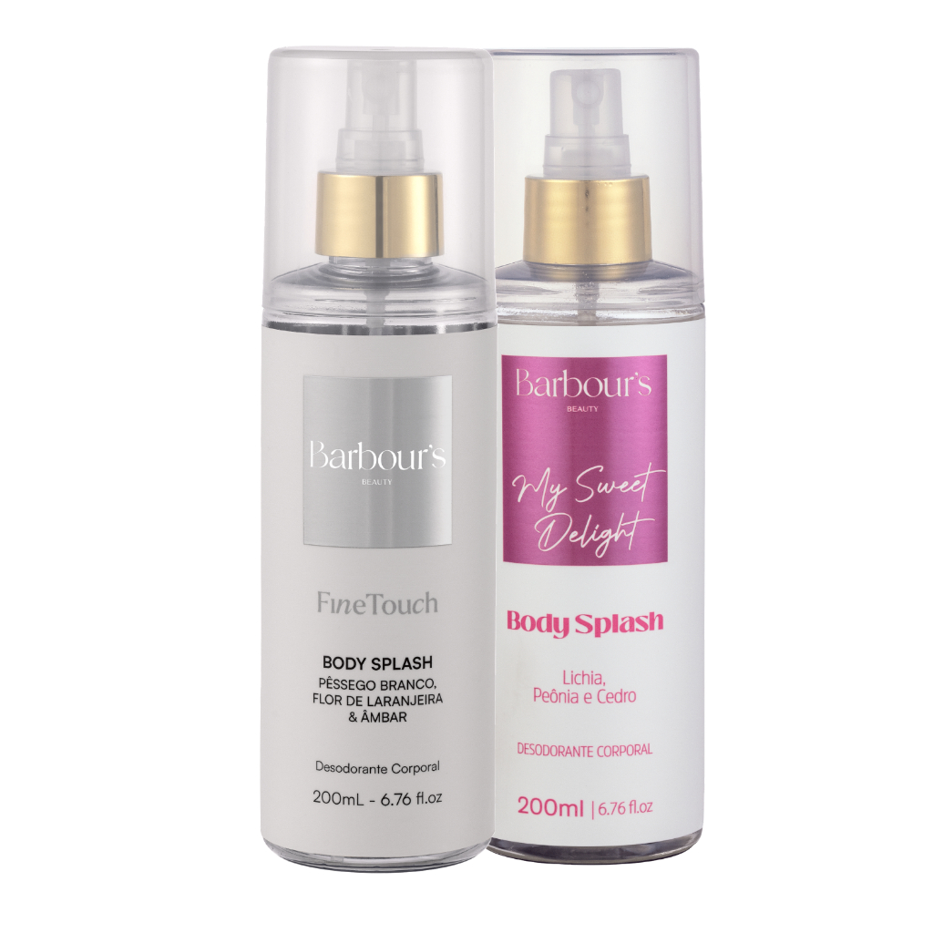 Kit Body Splash  My Sweet Delight e Fine touch Barbour's 200ml