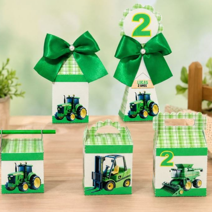 20 CAIXINHAS Personalizada - Trator caixinhas, lembrancinhas, Agro (PAPEL FOTO) - PEGUE E MONTE
