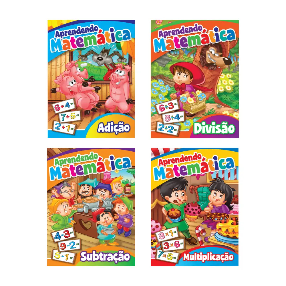 Aventuras com Números – 4 Livros de Atividades para Aprender as 4 Operações!