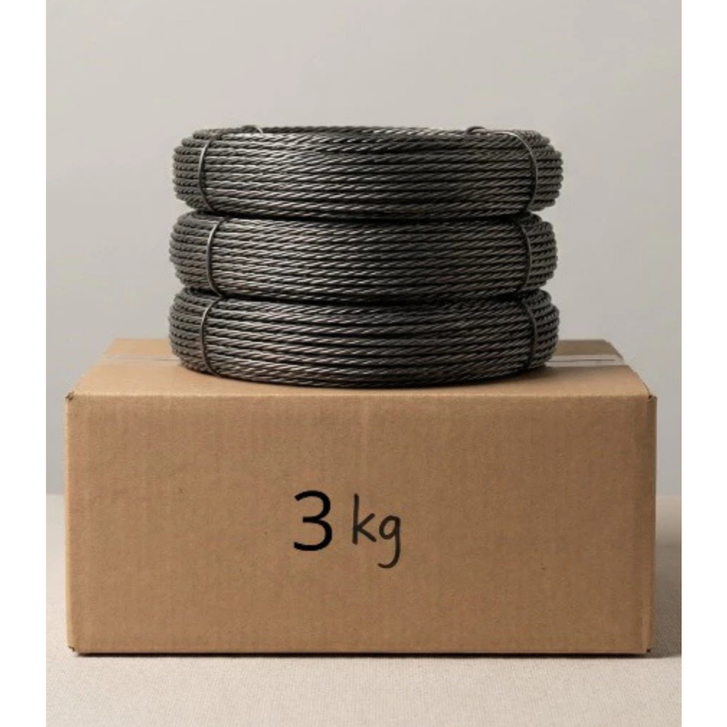 Arame Recozido Torcido BWG18 3kg Alta Resistência para Construção Civil