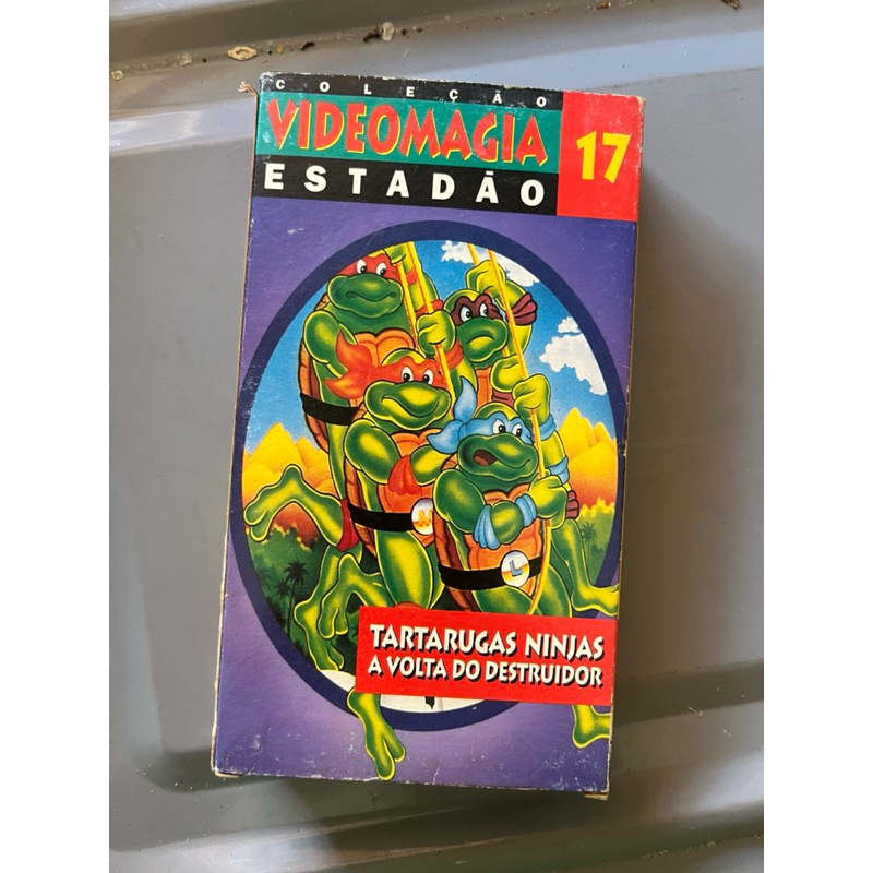 Fita Cassete Vhs Filme Tartarugas Ninja A Volta do Destruidor Videomagia Estadao Numero 17! Original!