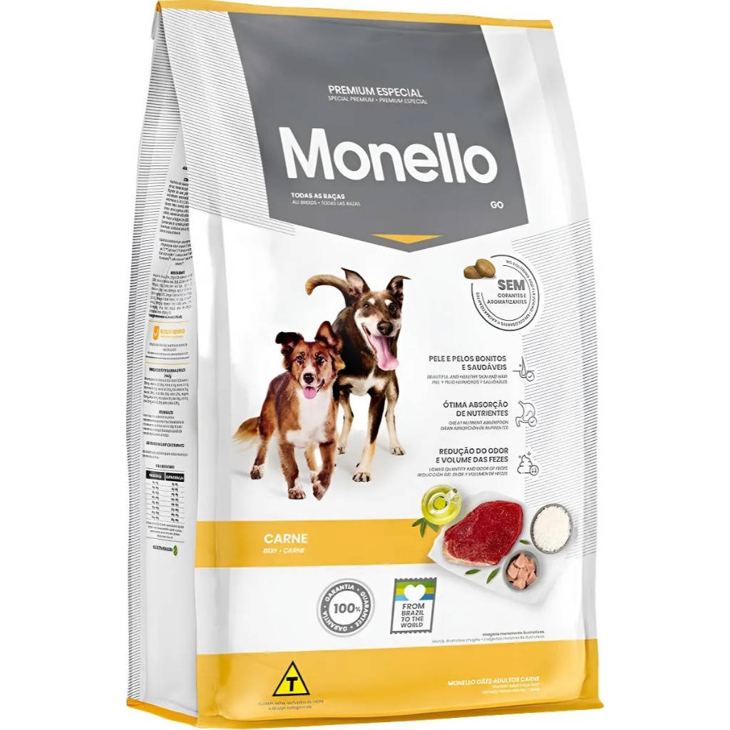 Ração Monello Cães Adultos Go 15 Kg