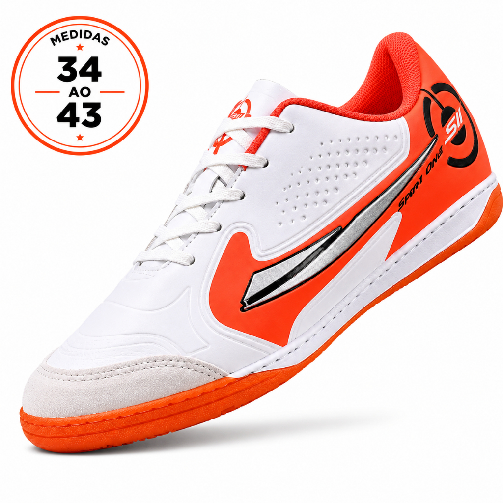 Chuteira Bico de Couro Colada Costurada Profissional Masculina Futsal Futebol Salão Quadra Original