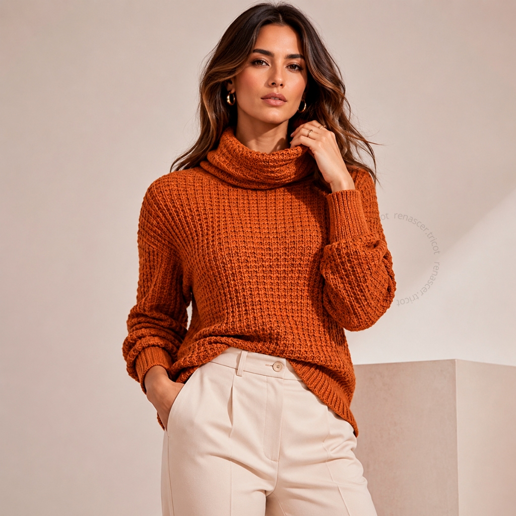 Blusa Coméia Feminina Tricô Premium Inverno Manga Longa Confortável
