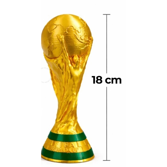 Trofeu Taça  18 cm da Copa do Mundo Decorativa Futebol 2026 Futebol Colecionável Tamanho Real FIFA