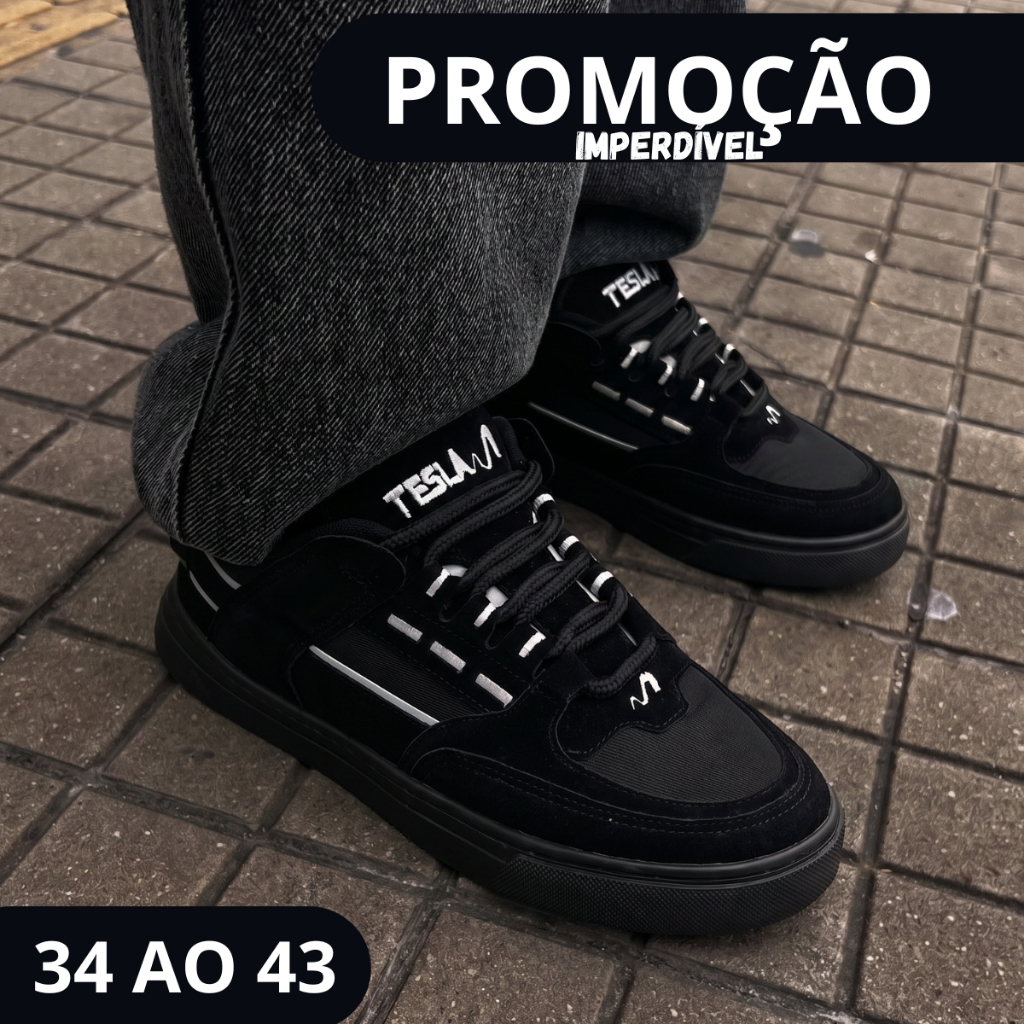 Tenis Masculino Tesla Lifestyle Streetwear Moderno Confortavel Estilo Fashion Diario
