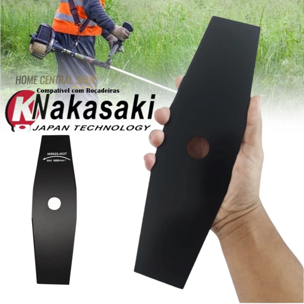 Lâmina Facão Multifuncional Para Roçadeira Nakasaki Universal 25.4mm 62cc 63cc 65cc 75cc