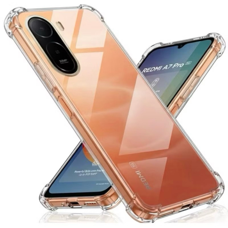 2X1 Xiaomi Poco A7 Pro 2026-Capa Transparente TPU Silicone + Pelicula Frontal Ceramica 3D *