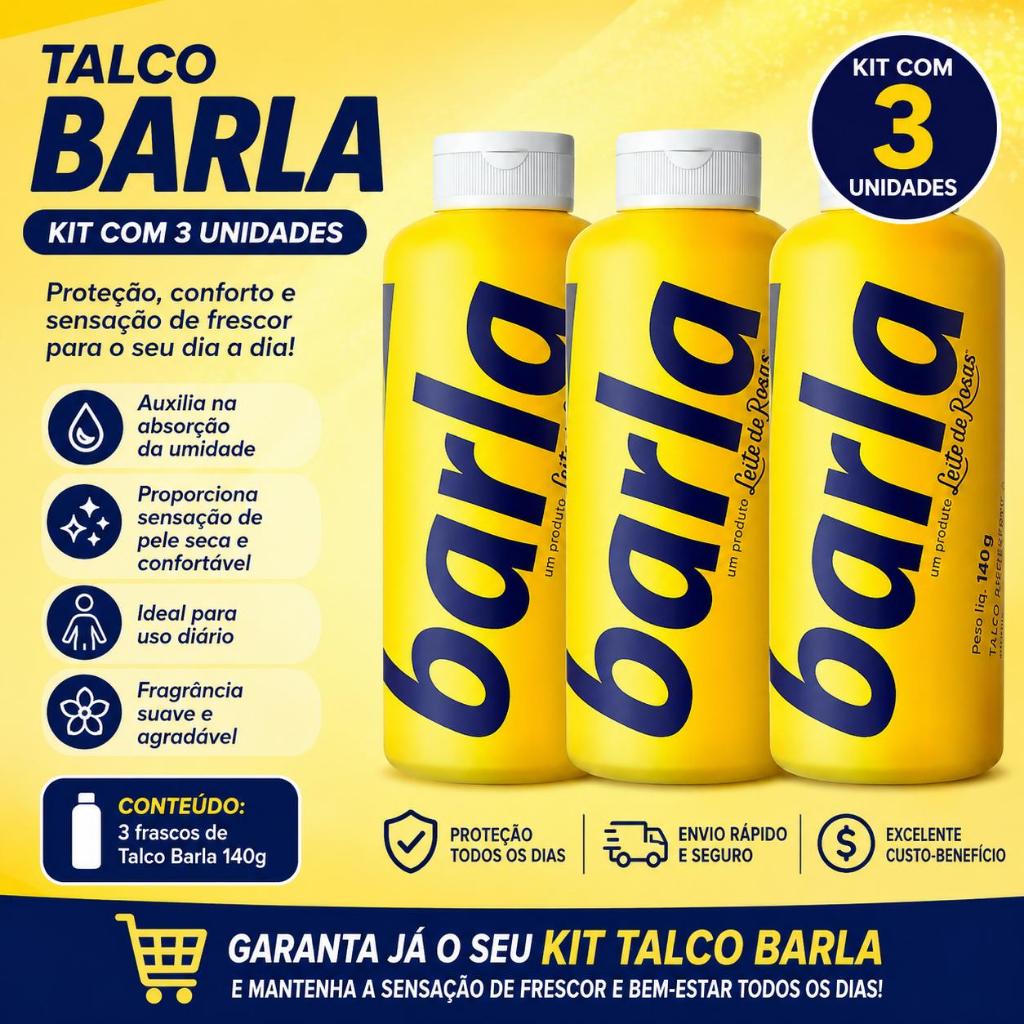 Talco Antisséptico Barla 140g