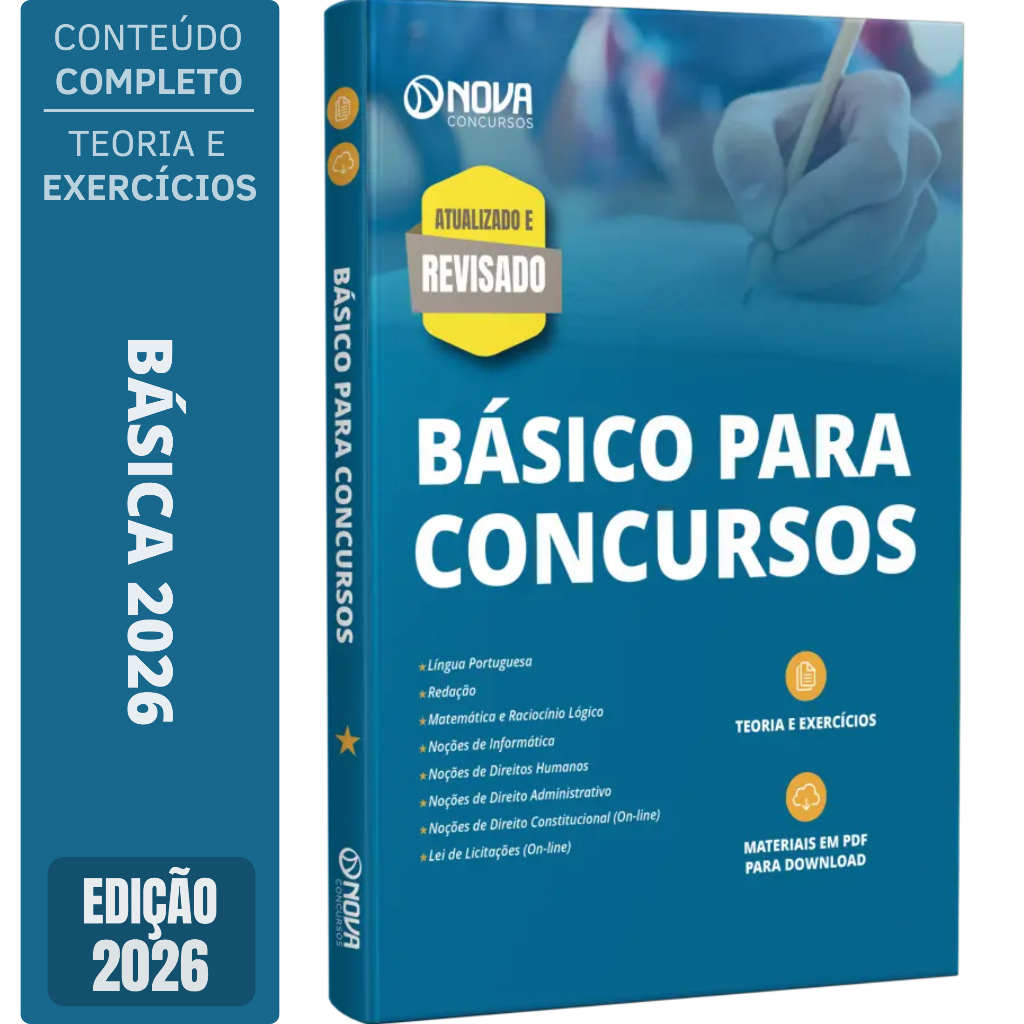 Imagem Apostila Básica para Concursos 2026 - Teoria e Exercícios