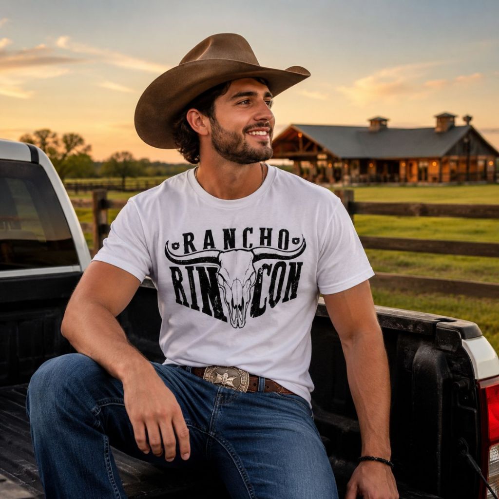 Camiseta Masculina Estampada Rancho Rincon Agro Country 100% Algodão Premium Rodeio Vaqueiro Lançamento Envio Imediato