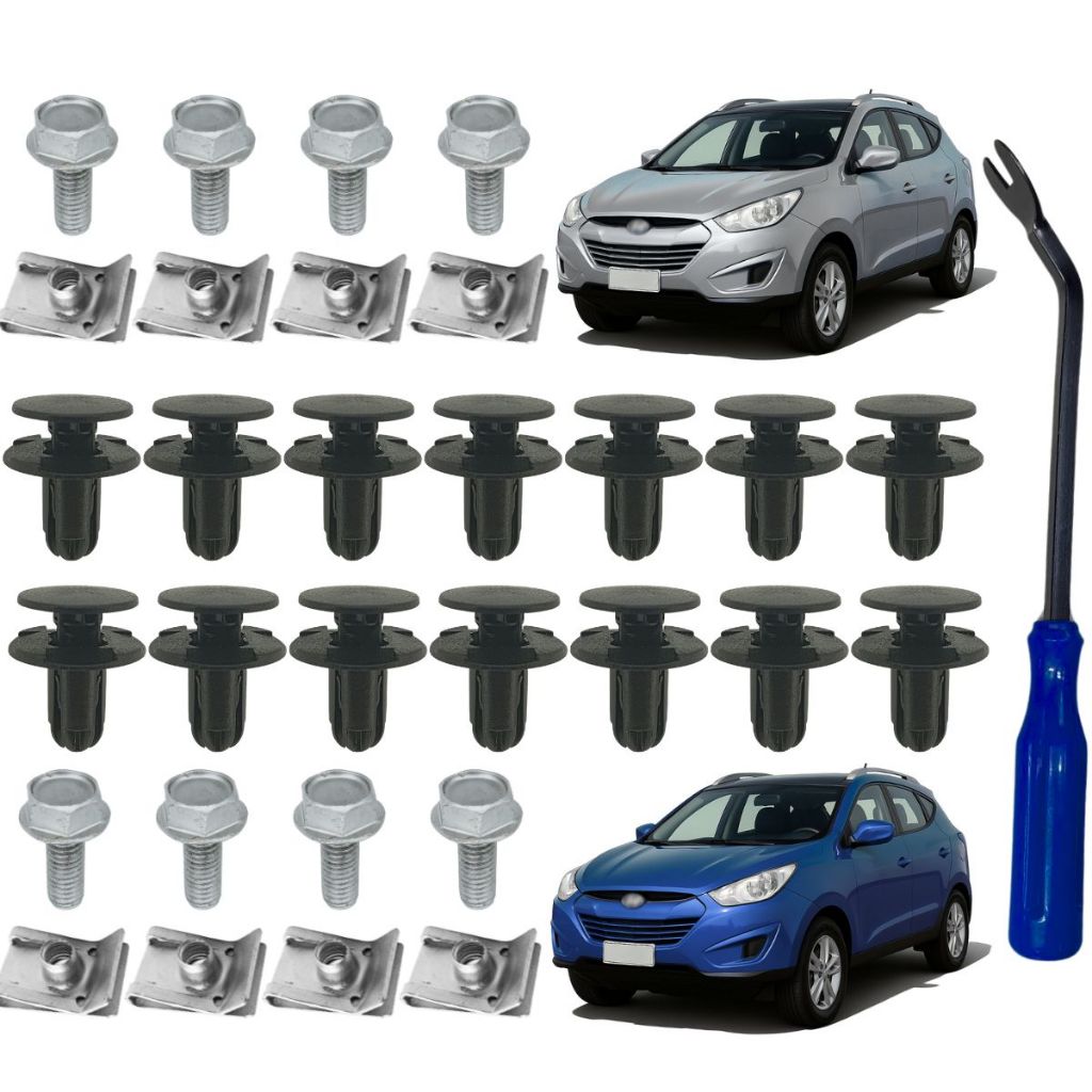 Kit de Instalação Grampo Presilha Parafuso Protetor Carter Ix35 2010/2015 Todos
