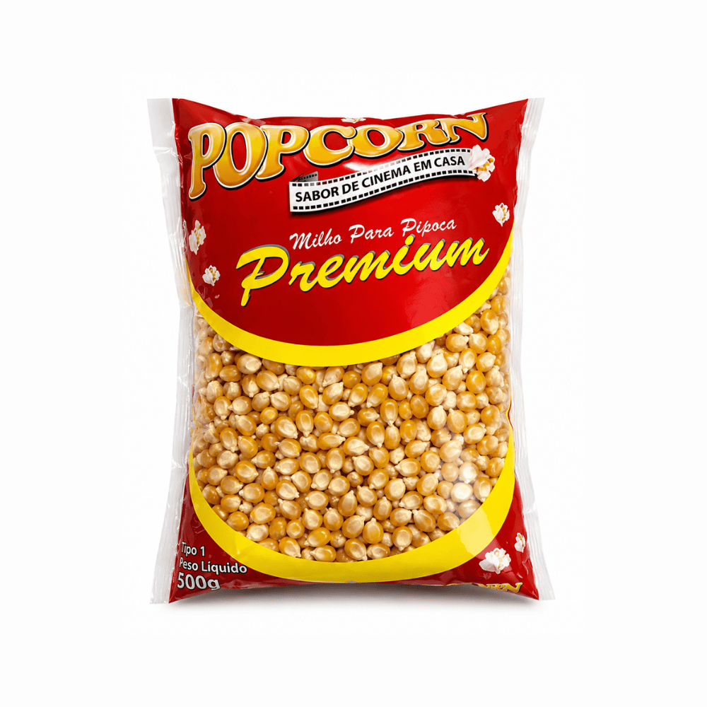 Milho de Pipoca 500g Alta Expansão Melhor Qualidade Popcorn