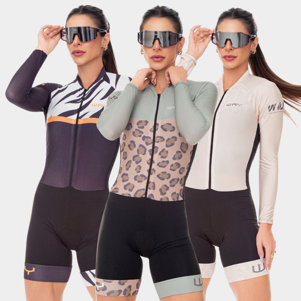 Macaquinho Ciclismo Feminino Macacão Forro Gel Alta Densidade D100 Inverno Acolchoado Roupa Bike