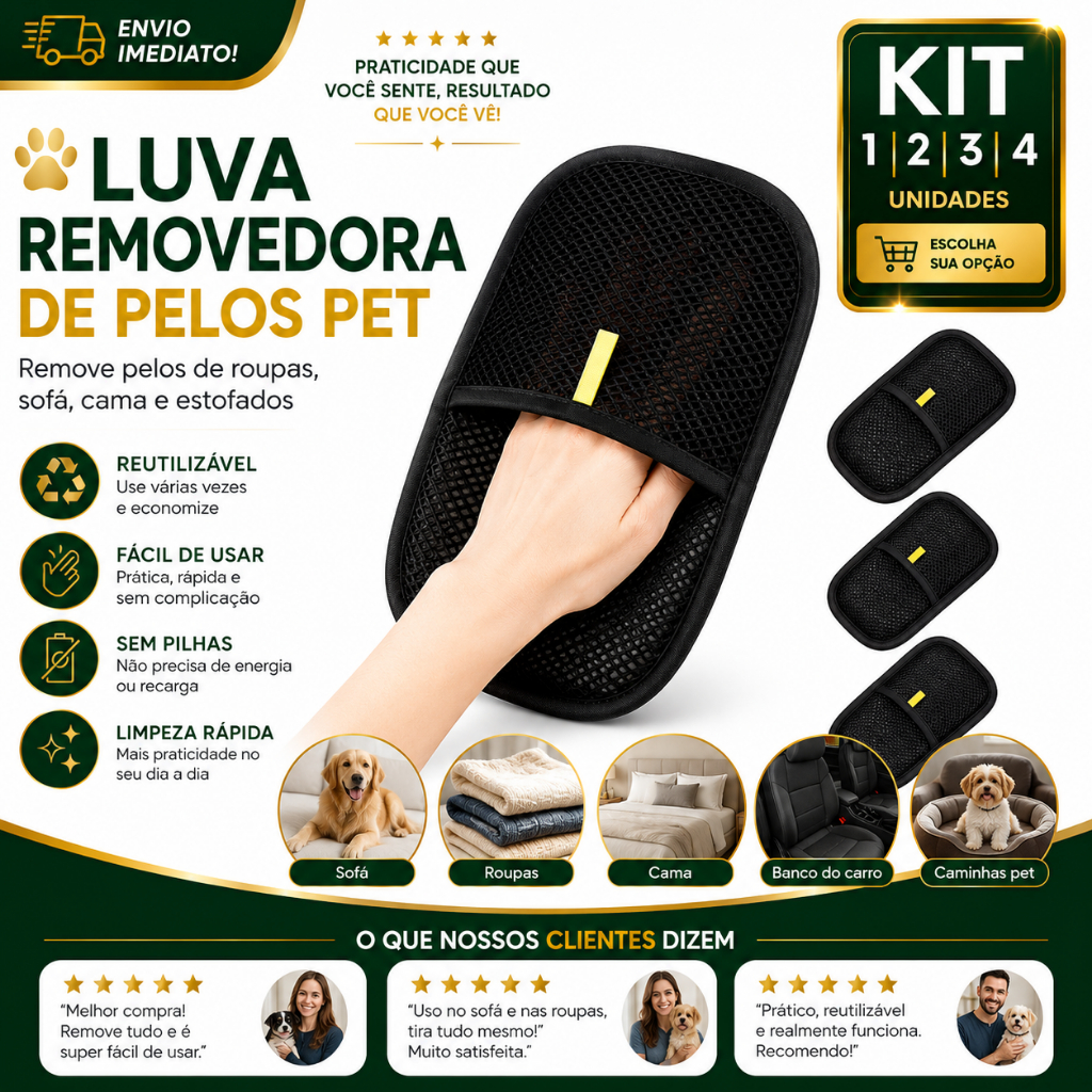 Luva Removedora de Pelos 1/2/3/4 Pet Reutilizável Limpa Sofá Roupas Cama Estofados Banco do Carro Sem Pilhas