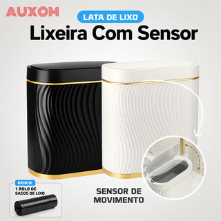 Lixeira Inteligente Automática 8L com Sensor para Banheiro Cozinha com Saco de Lixo Grátis