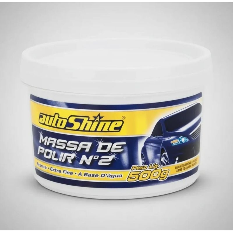 Massa De Polir Autoshine 500g Para Restaurar Brilho Veículo