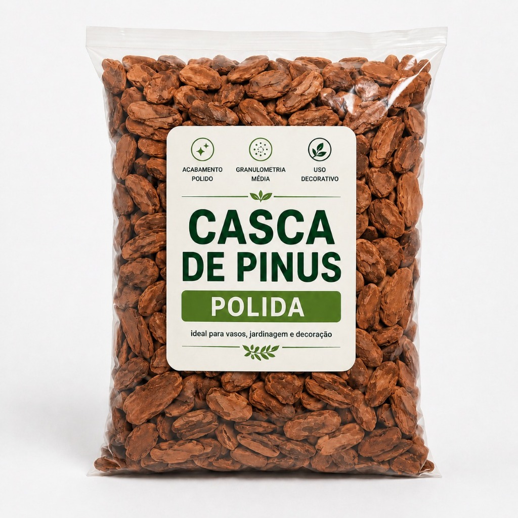 Casca de Pinus Polida Natural Pronta Para Uso Orquídeas Vasos Jardim Decoração Paisagismo Uso Adubo