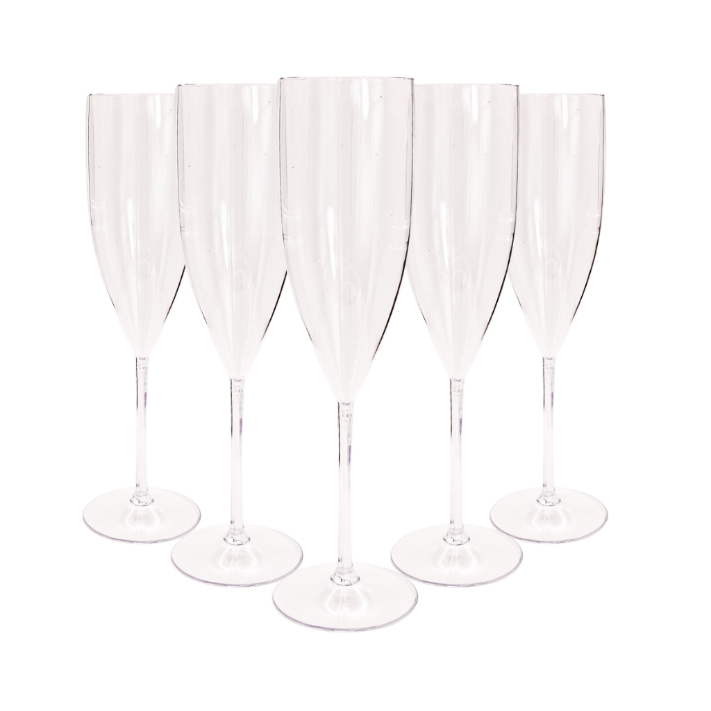 Taças De Champanhe Acrílico Cristal 160ml - 5 Unidades Chandon Champagne