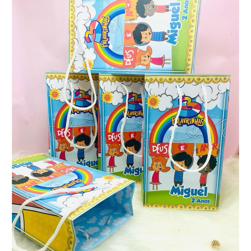 Sacolinha Personalizada para Aniversário | Lembrancinha de Festa Infantil | Diversos Temas