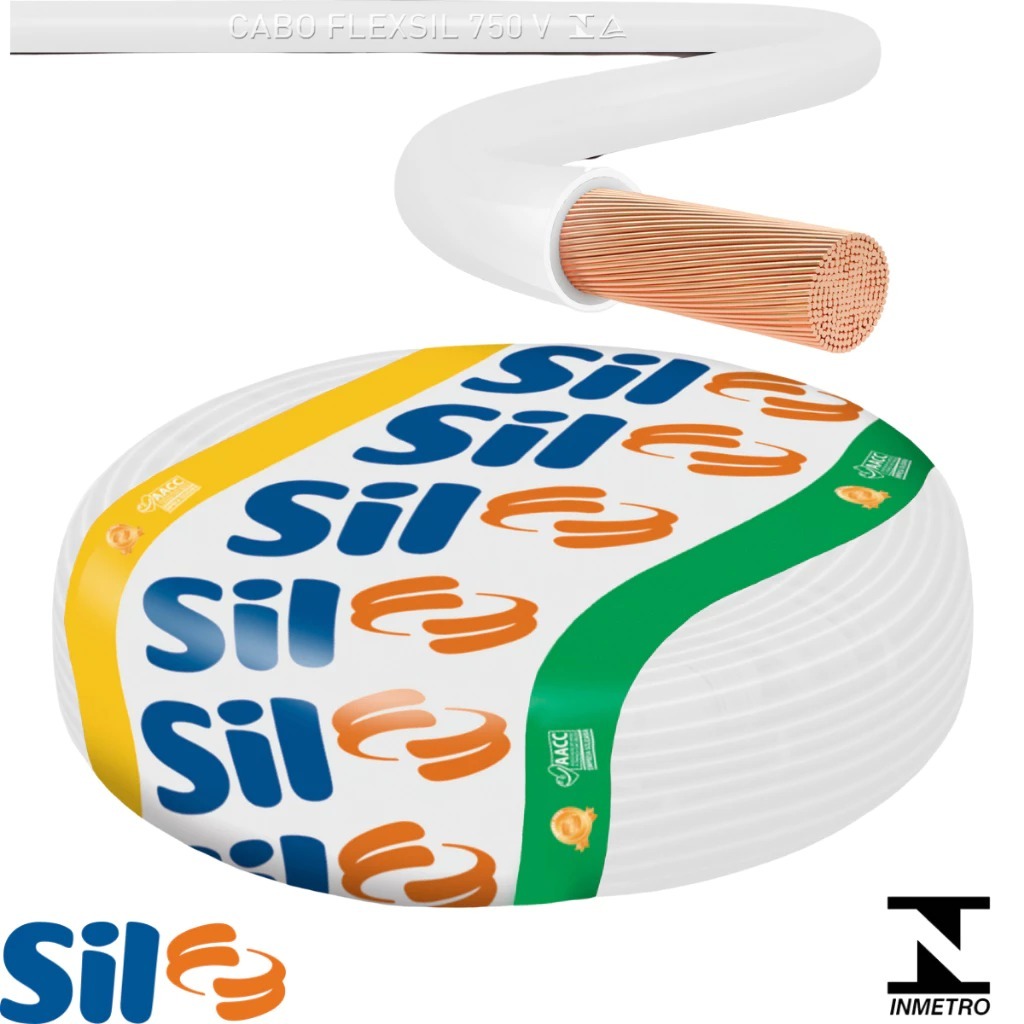 Fio Cabo Flexivel 16mm Rolo 100 Metros Sil - BRANCO
