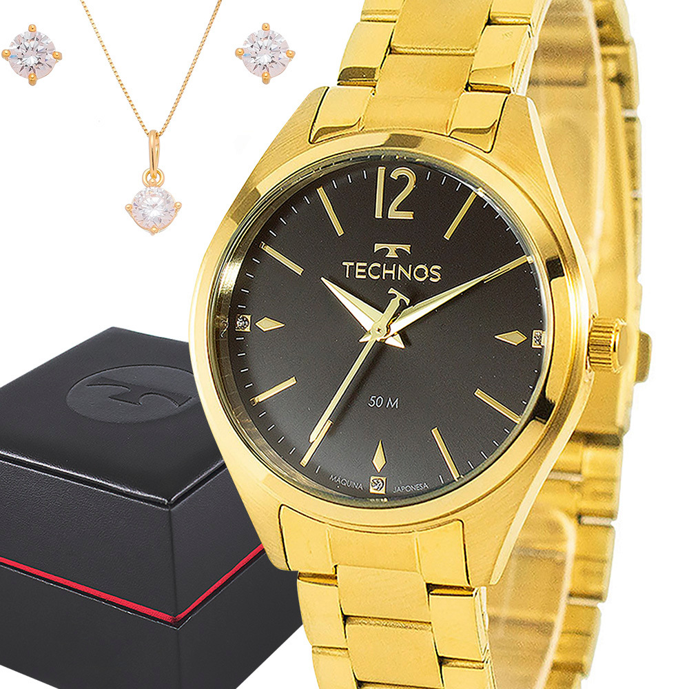 Relógio Feminino Technos Dourado Garantia 1 Ano Prova Dágua