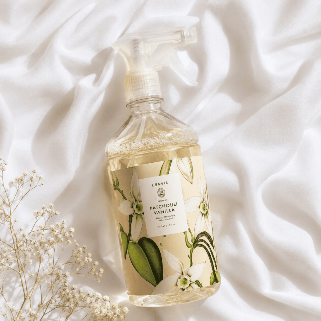 Água Perfumada Lenvie Patchouli Vanilla 1L - Spray Roupas Tecidos