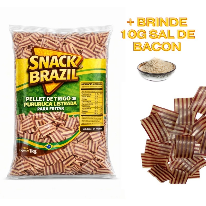 Pururuca Listrada Para Fritar 1kg  Pellet De Trigo Com Oleo Ou Microondas ALTA QUALIDADE