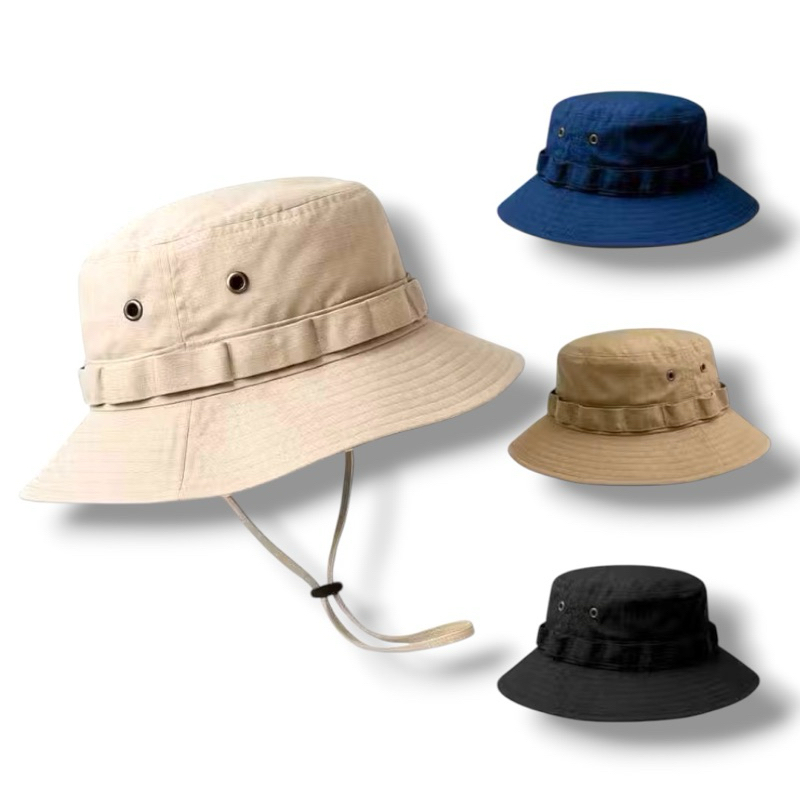 Chapéu Tático Militar Boonie Hat Proteção UV 50+ | Bucket Ajustável para Pesca, Camping e Trilha Unissex⁠